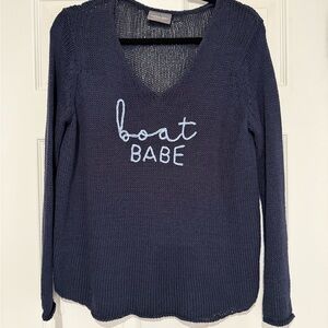 Wooden Ships Navy Knit Sweater